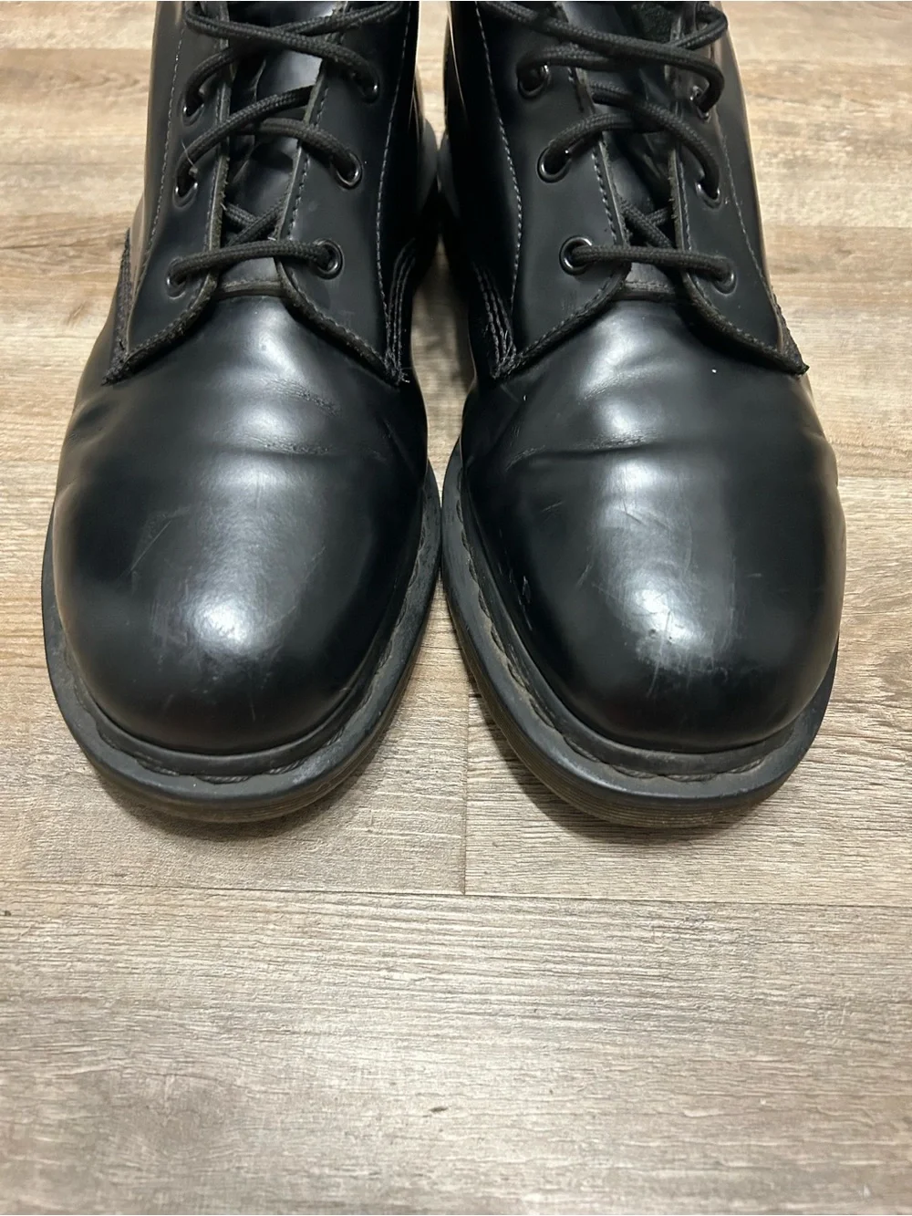 Dr. Martens Men Size 14 Black Leather Combat Lace-Up Ankle Boots Gothic Grunge